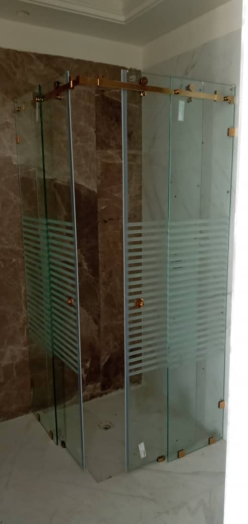 کابین دوش با یراق استیل 304 دو طرفه